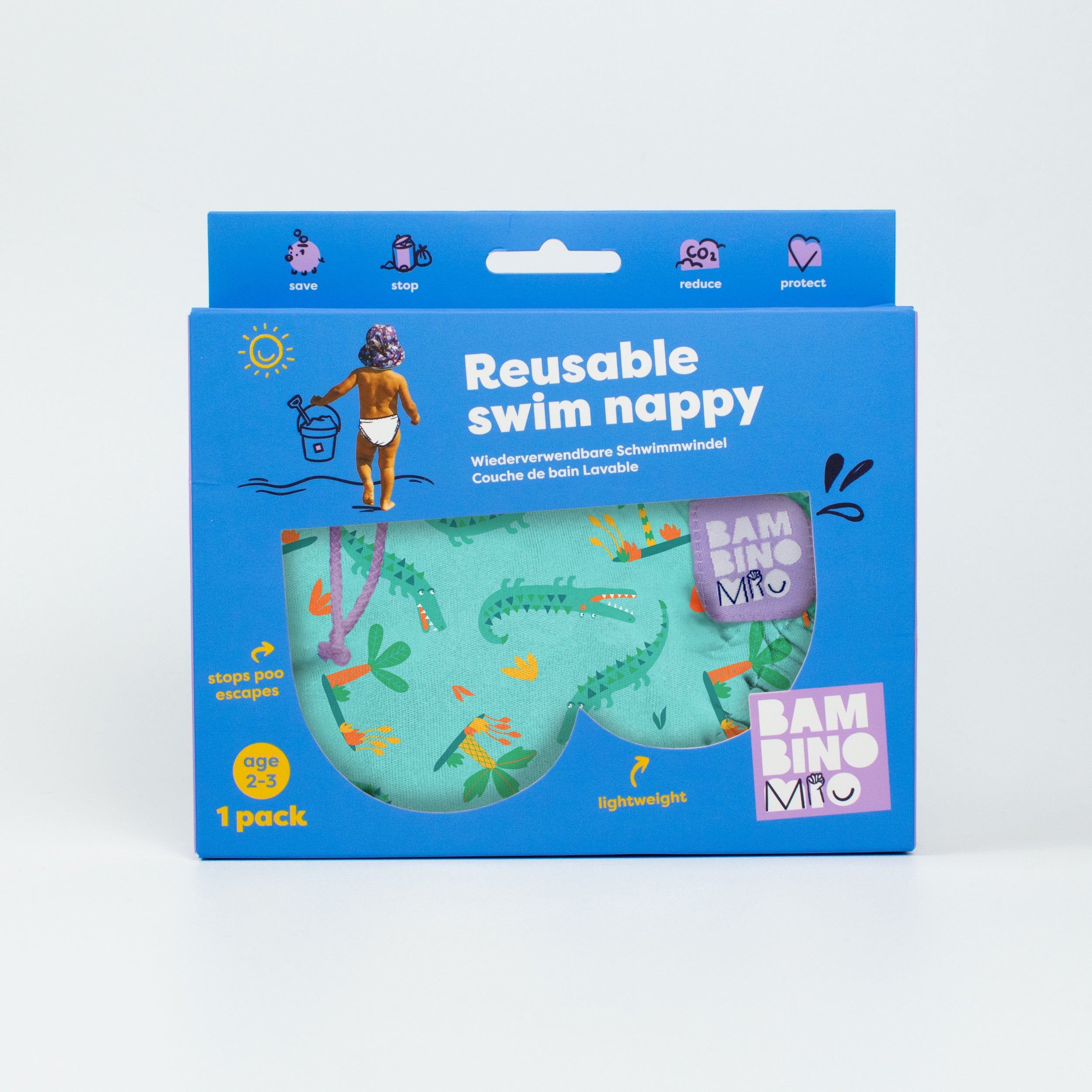Reusable Swim Nappy - Crafty Croc
