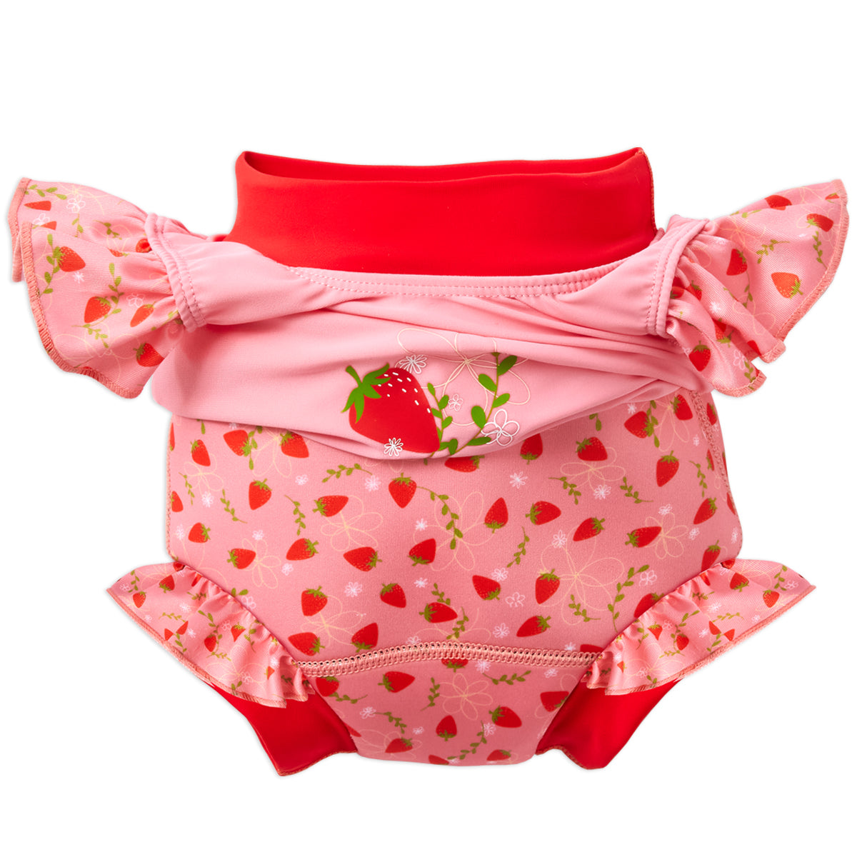 Happy Nappy™ Swimsuit Strawberry Field with Frills