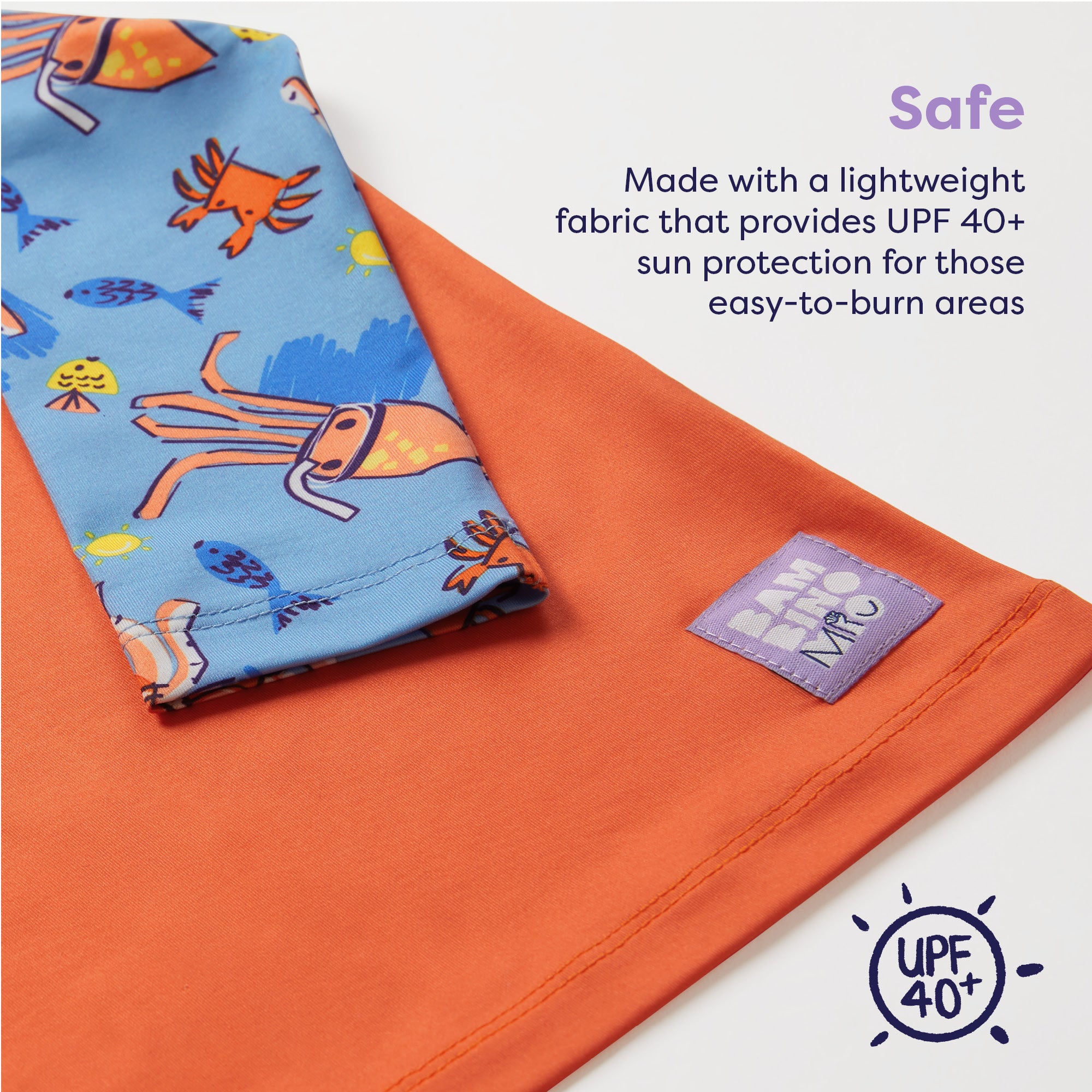 UPF 40+ Soft and Gentle Protective Swim Rash Vest in Nautical