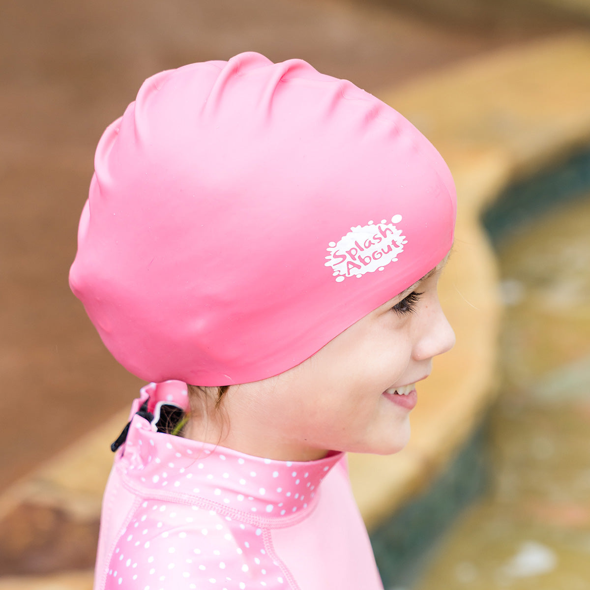 Kids Silicone Swim Cap -Pink