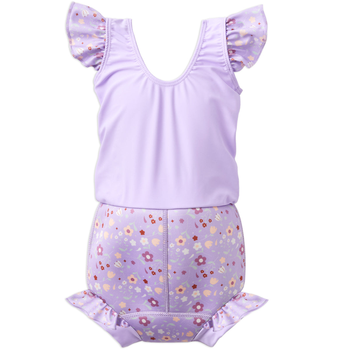 Happy Nappy™ Swimsuit Lilac Spring with Frills