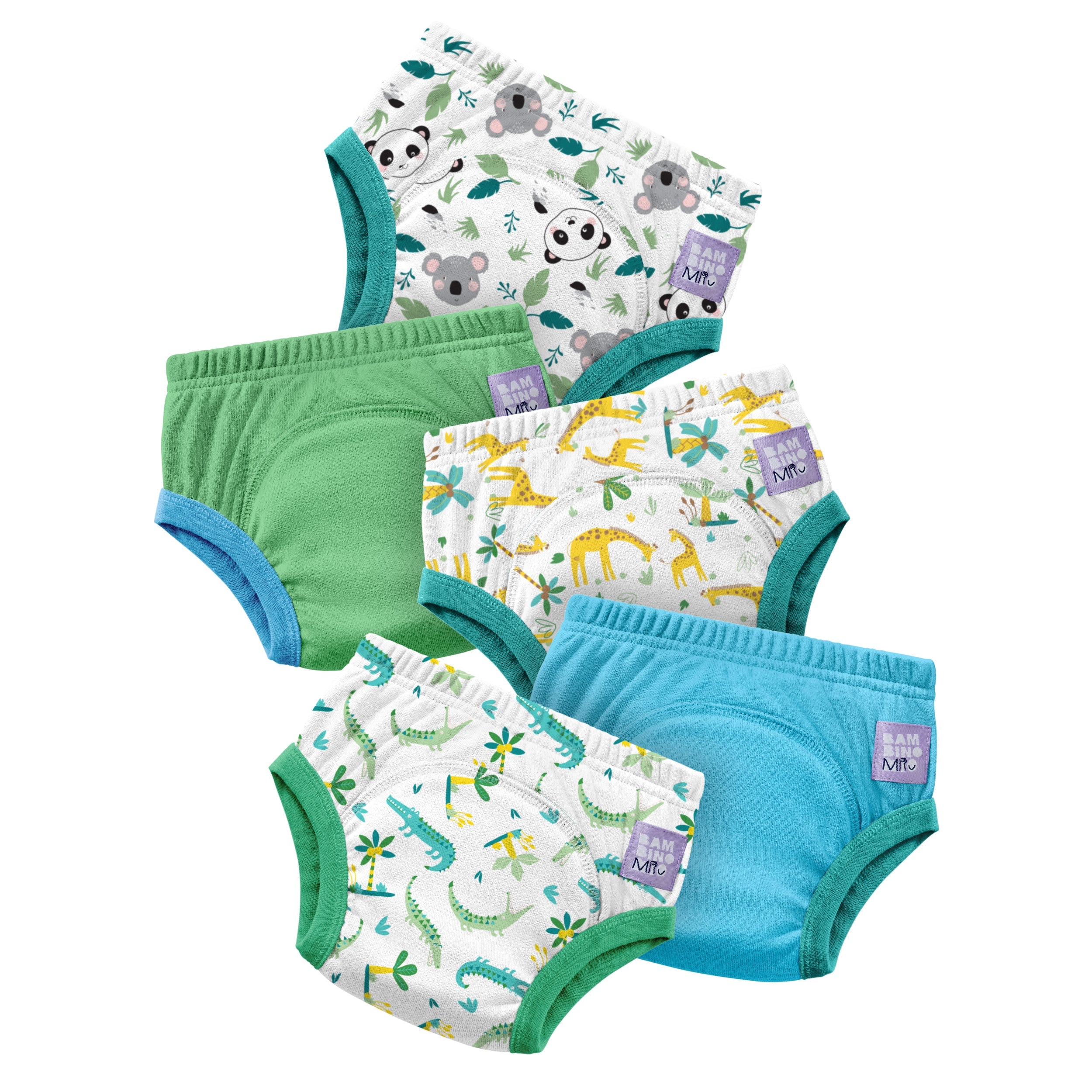 Reusable Potty Training Pants 5 Pack in Wild Life - New and Improved! - Splash About Australia