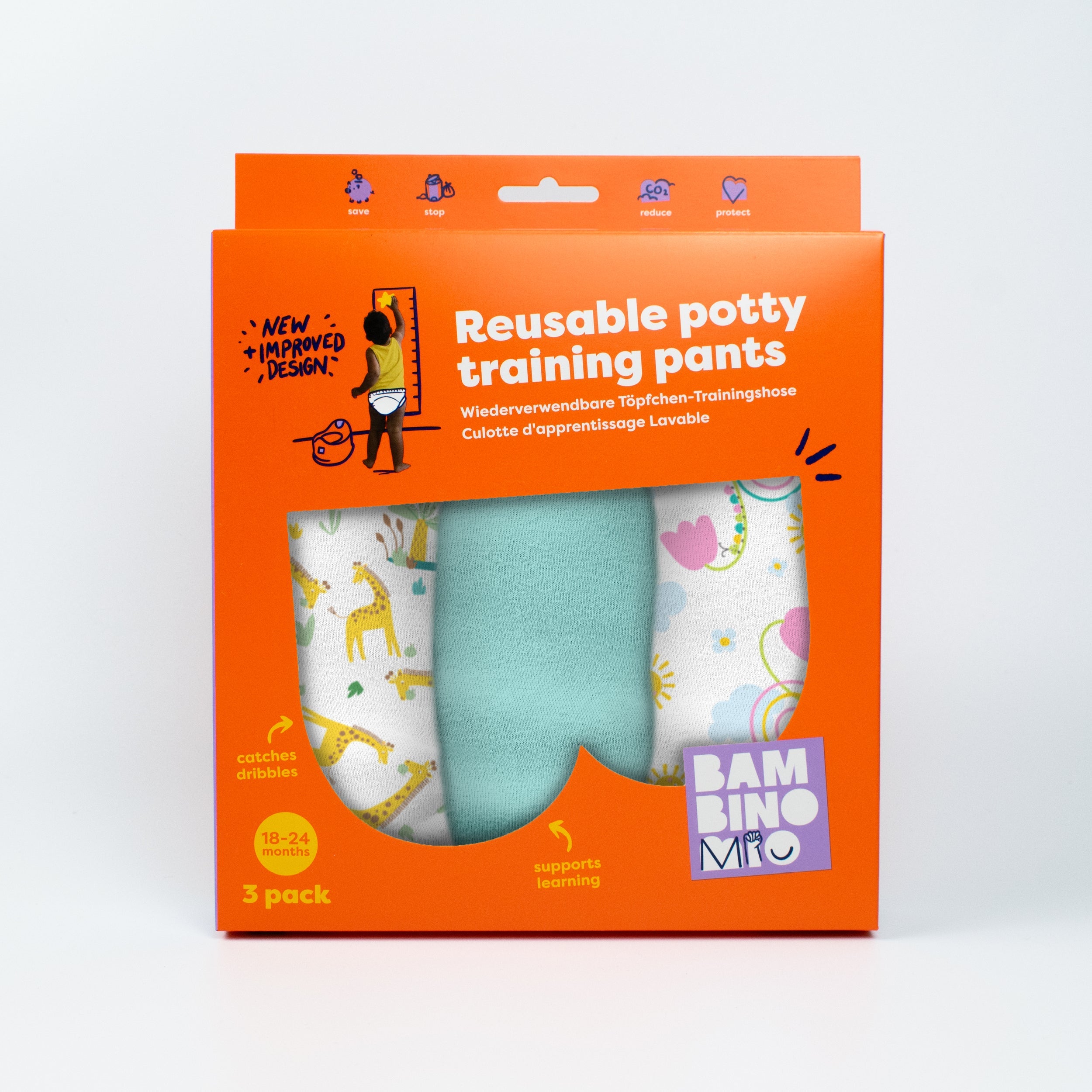 Reusable Potty Training Pants 3 Pack in Blue Skies- New and Improved! - Splash About Australia