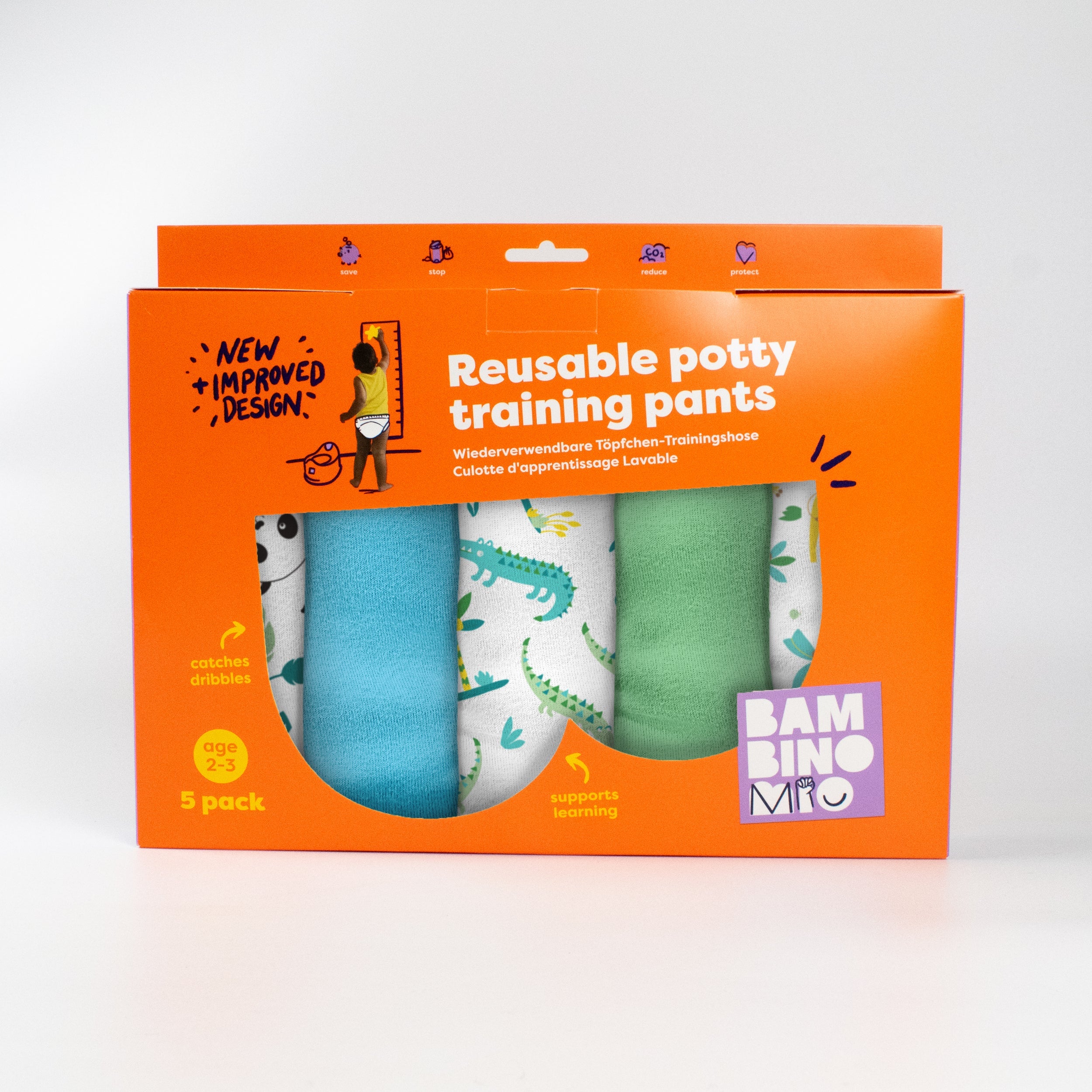Reusable Potty Training Pants 5 Pack in Wild Life - New and Improved! - Splash About Australia