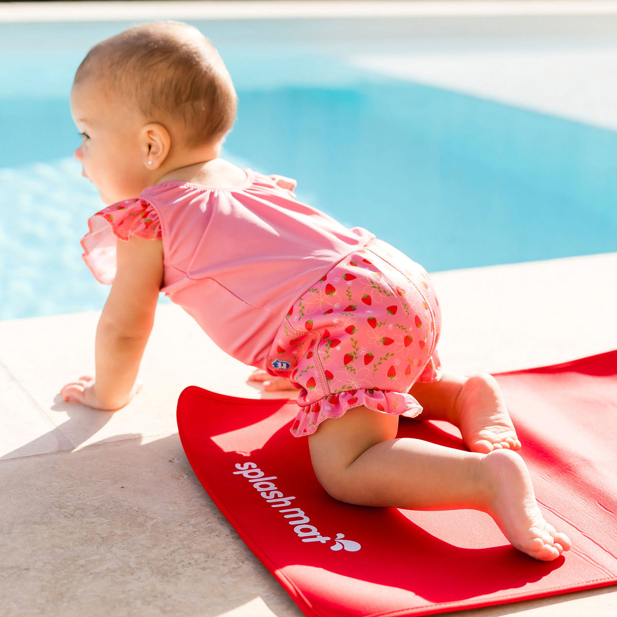 Happy Nappy™ Swimsuit Strawberry Field Frill