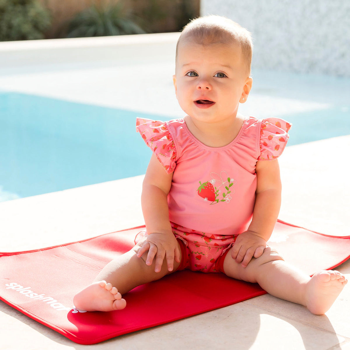 Happy Nappy™ Swimsuit Strawberry Field Frill