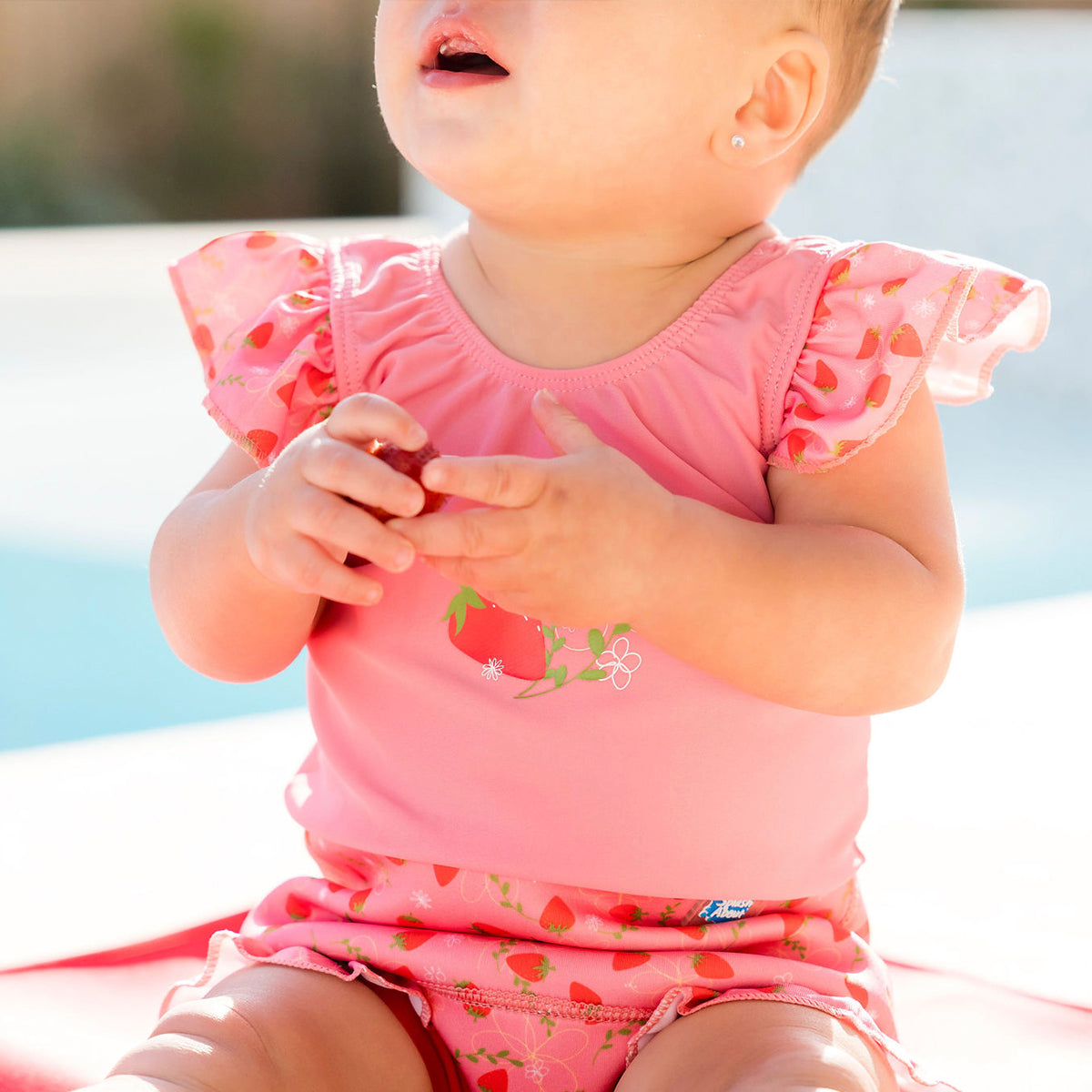 Happy Nappy™ Swimsuit Strawberry Field Frill