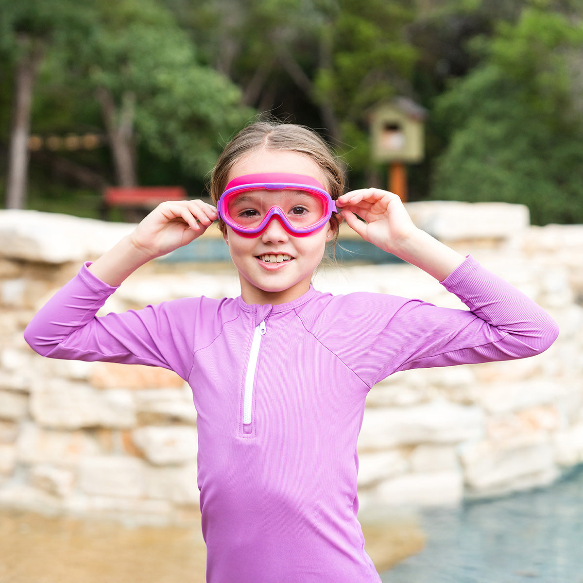 Junior Goggles Snapper Mask Pink/Purple 6-14 Years