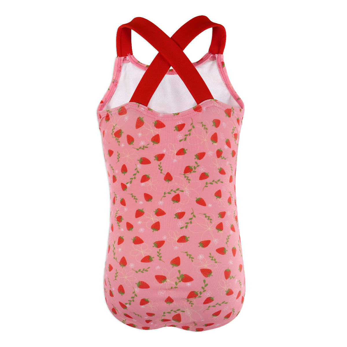 Girls Swimming Costume Strawberry Field