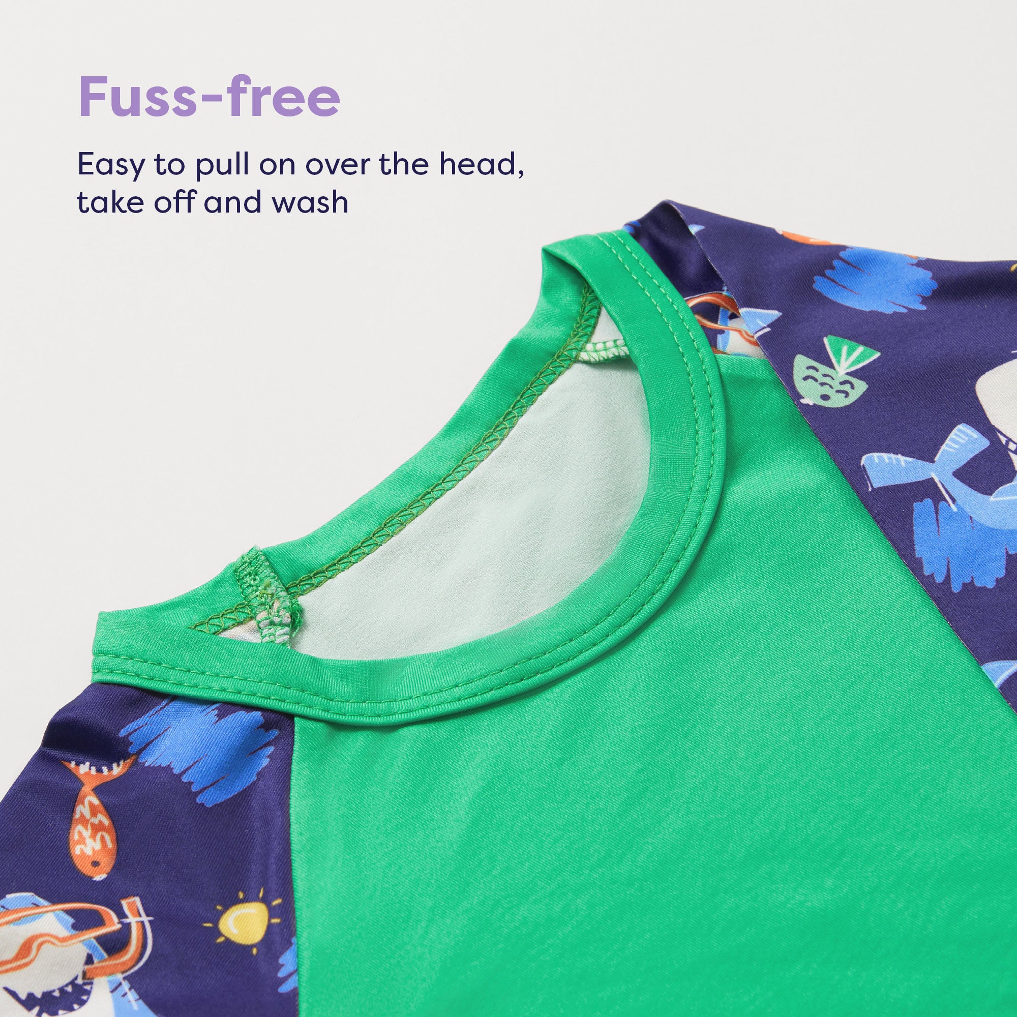 UPF 40+ Soft and Gentle Protective Swim Rash Vest in Nautical