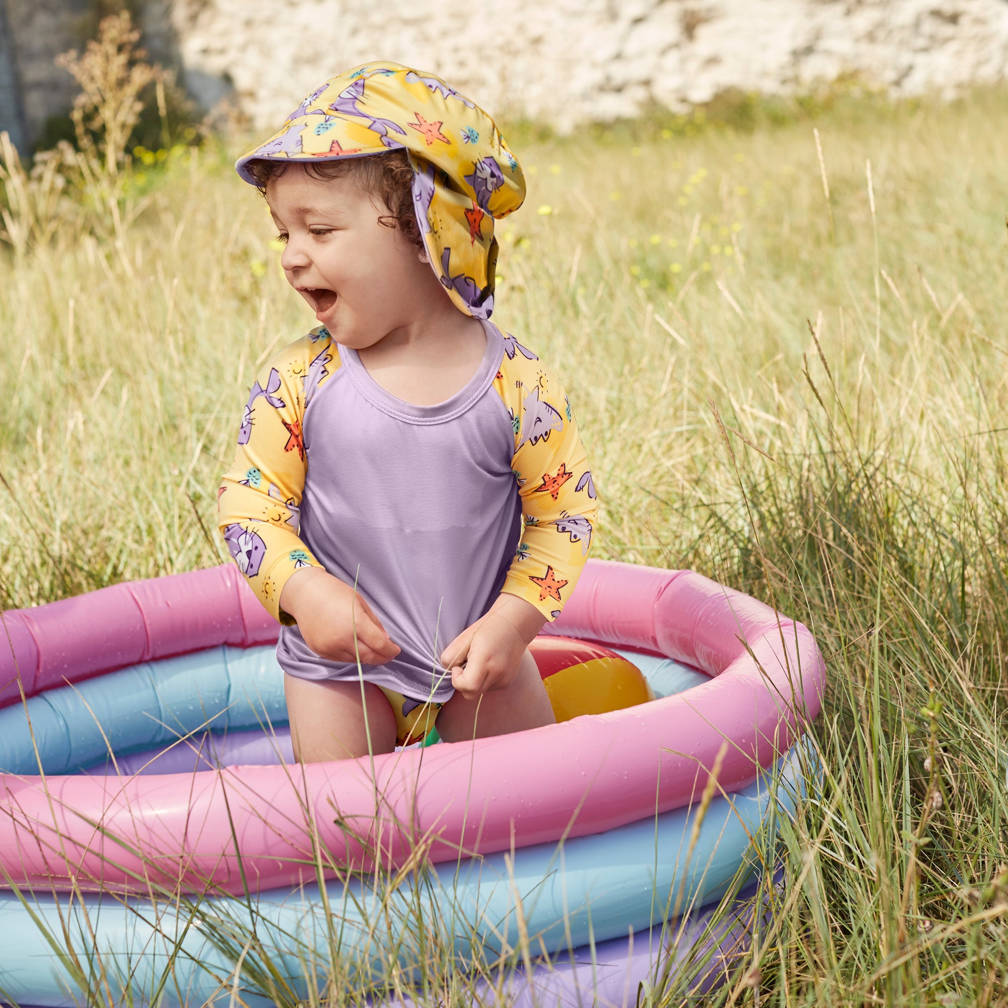 UPF 40+ Soft and Gentle Protective Swim Rash Vest in Nautical