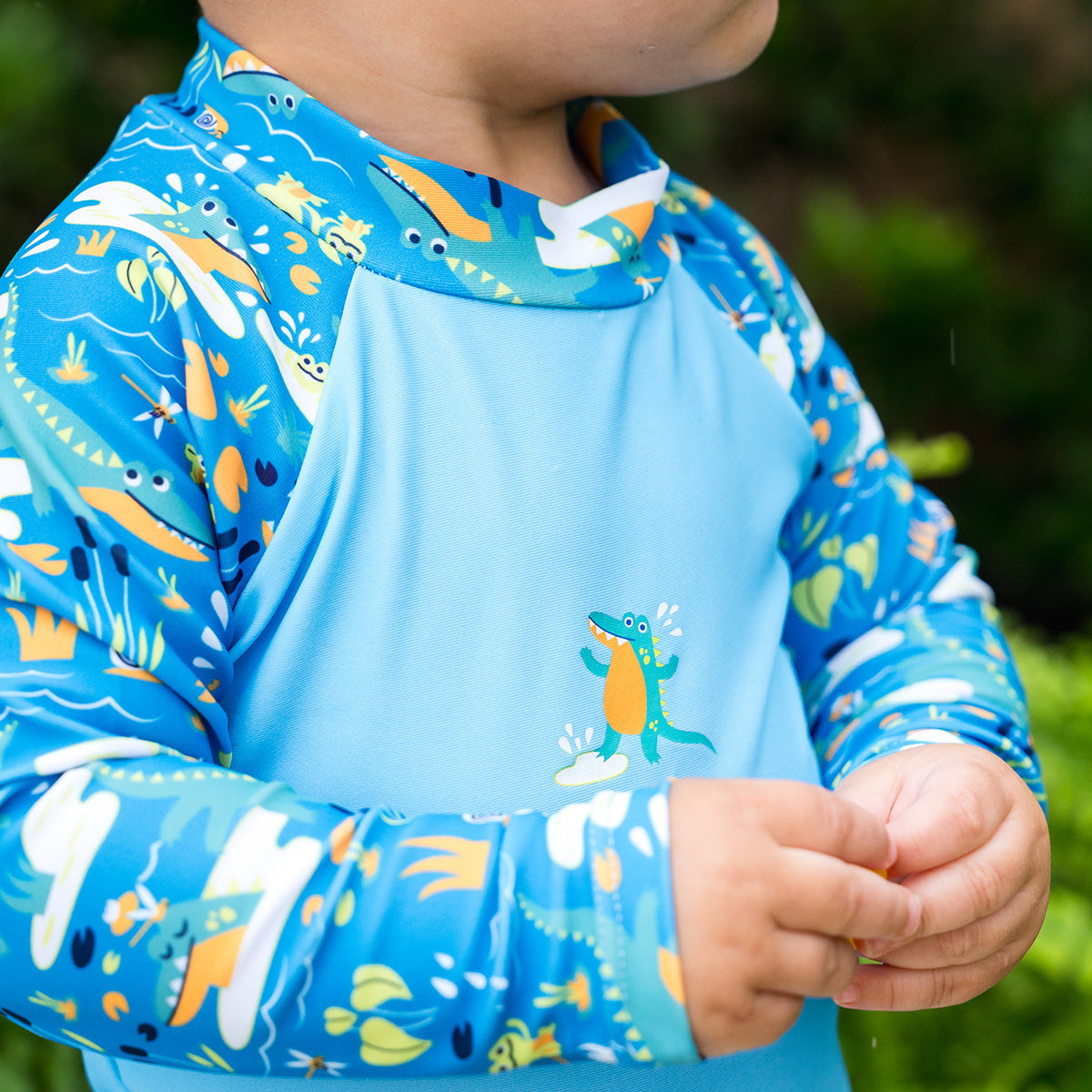 Long Sleeve Rashie Crocodile Swamp