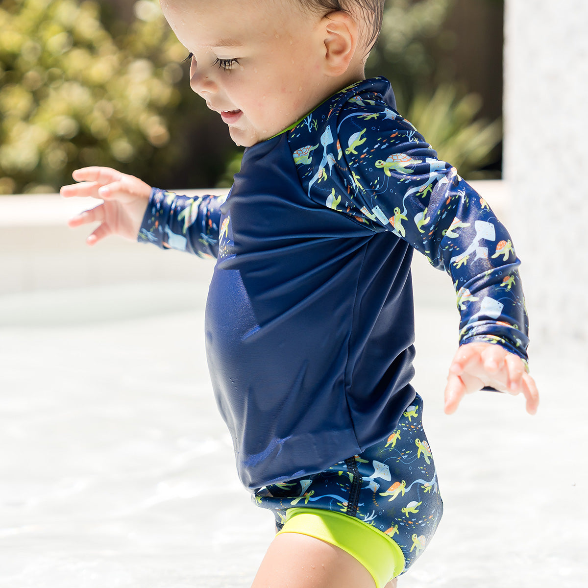 Long Sleeve Rashie Turtle Tide