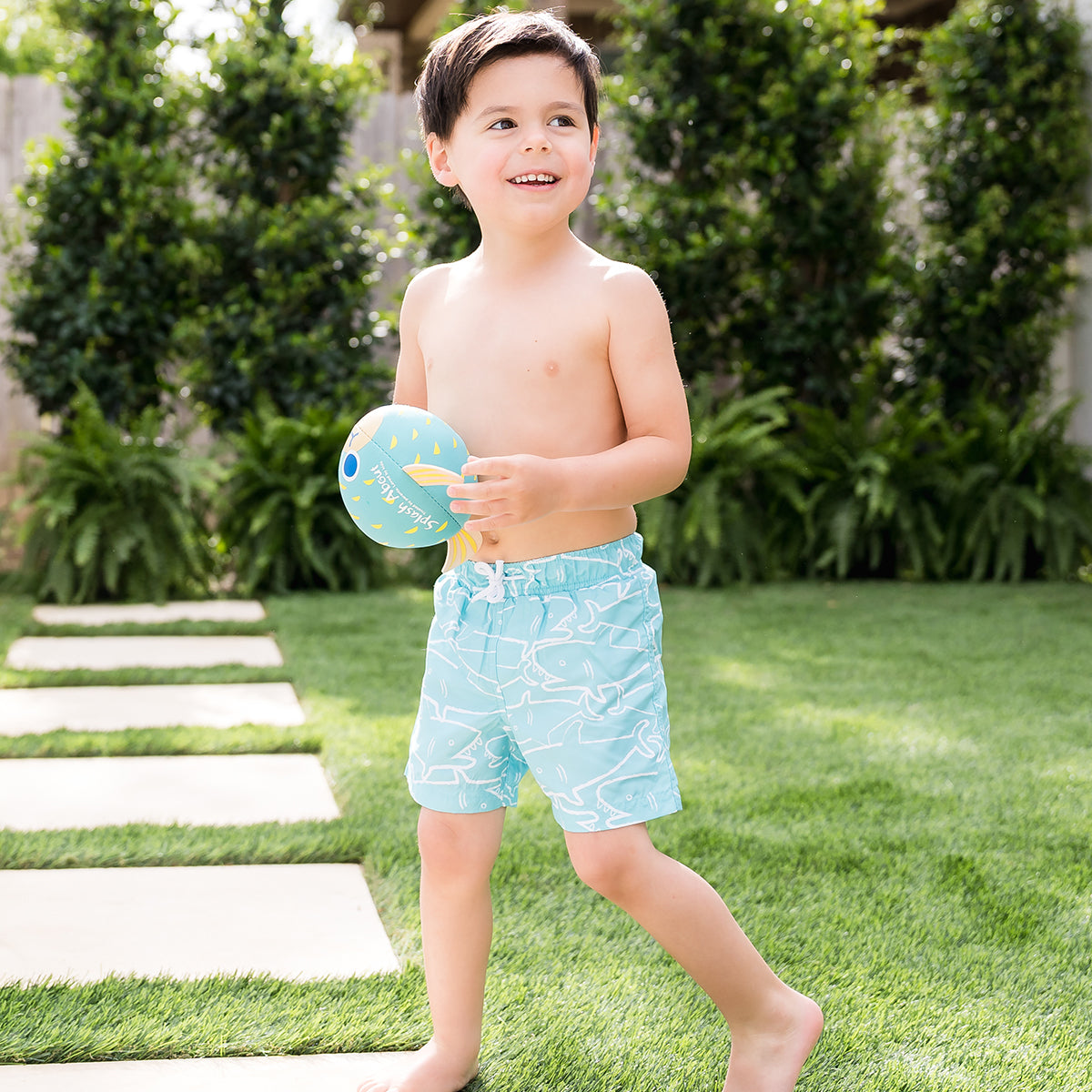 Neoprene Pufferfish Pool Ball Blue