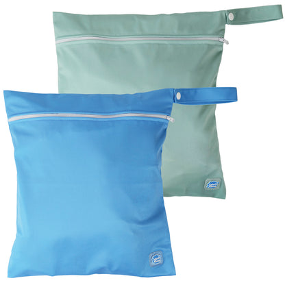 Wet Bag Pack of 2, Pistachio & Cashmere Blue