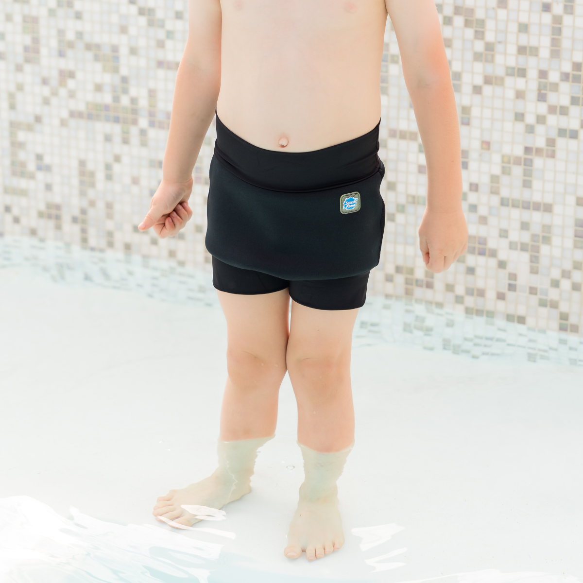 Kids Splash Shorts Black (New Shape)