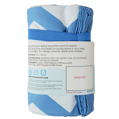 Zig Zag Quick Dry Towel, Cashmere Blue