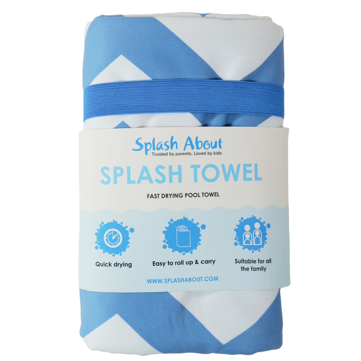 Zig Zag Quick Dry Towel, Cashmere Blue